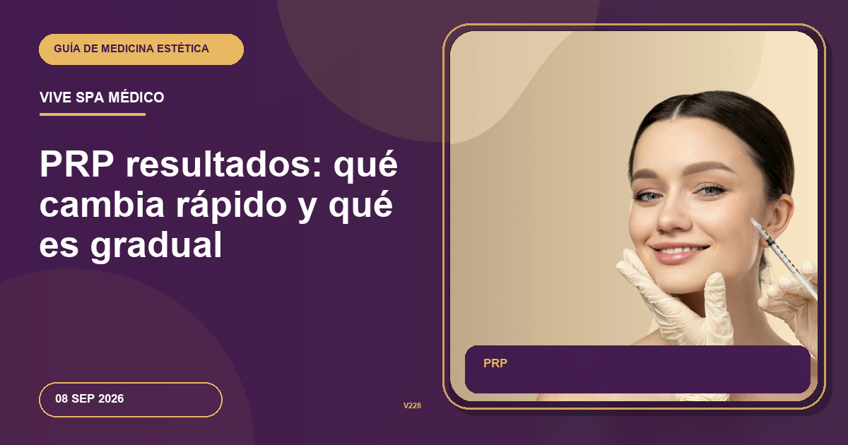 PRP resultados: qué cambia rápido y qué es gradual
