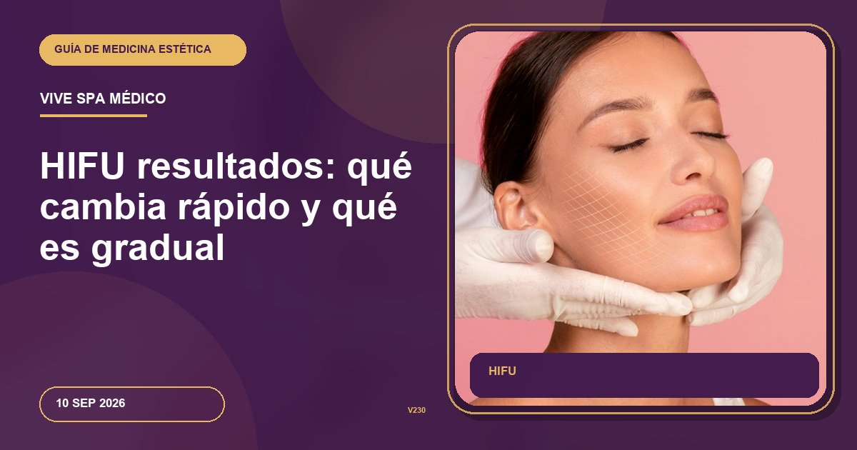 HIFU resultados: qué cambia rápido y qué es gradual