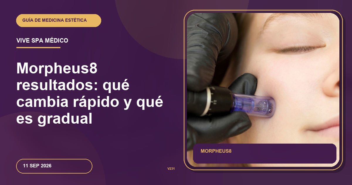 Morpheus8 resultados: qué cambia rápido y qué es gradual
