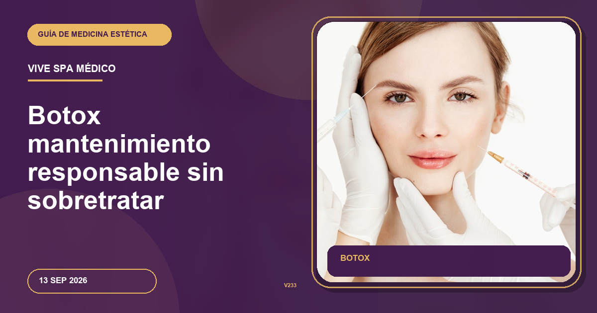 Botox mantenimiento responsable sin sobretratar