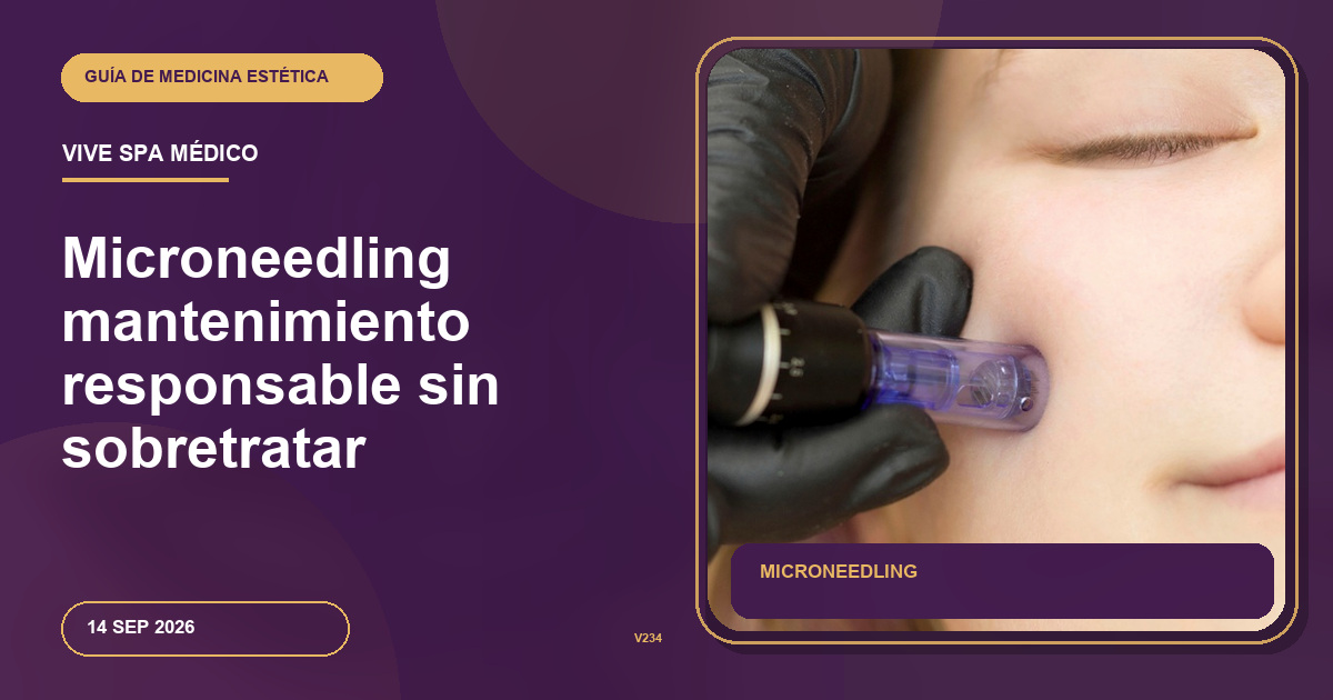 Microneedling mantenimiento responsable sin sobretratar