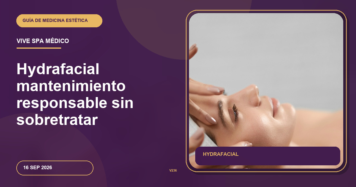 Hydrafacial mantenimiento responsable sin sobretratar