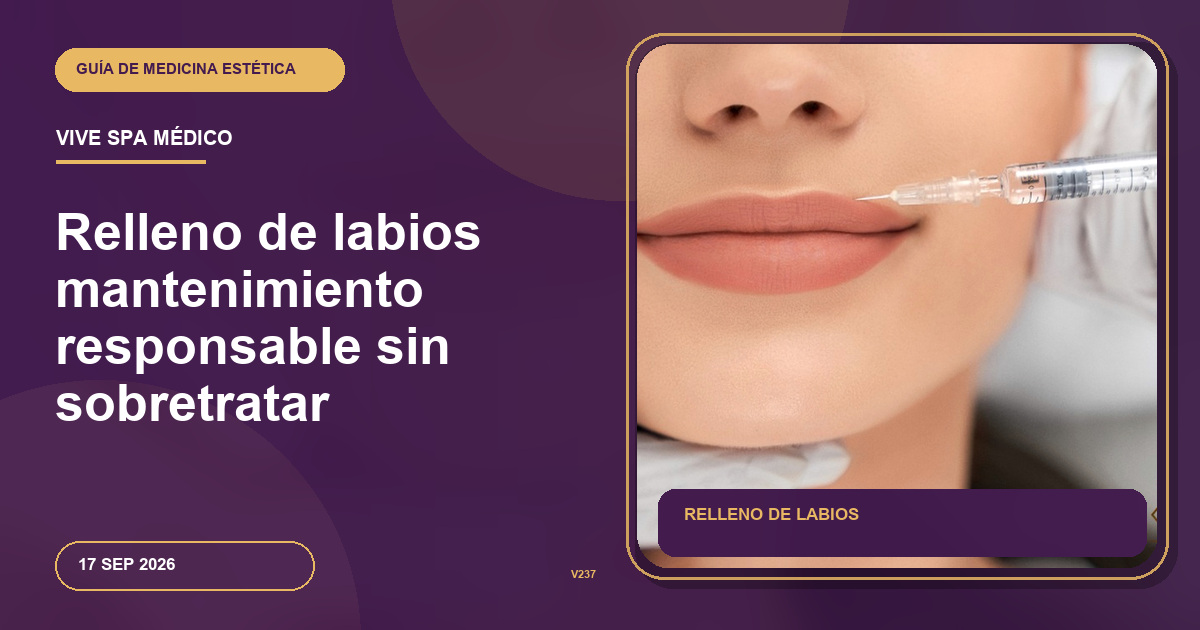 Relleno de labios mantenimiento responsable sin sobretratar
