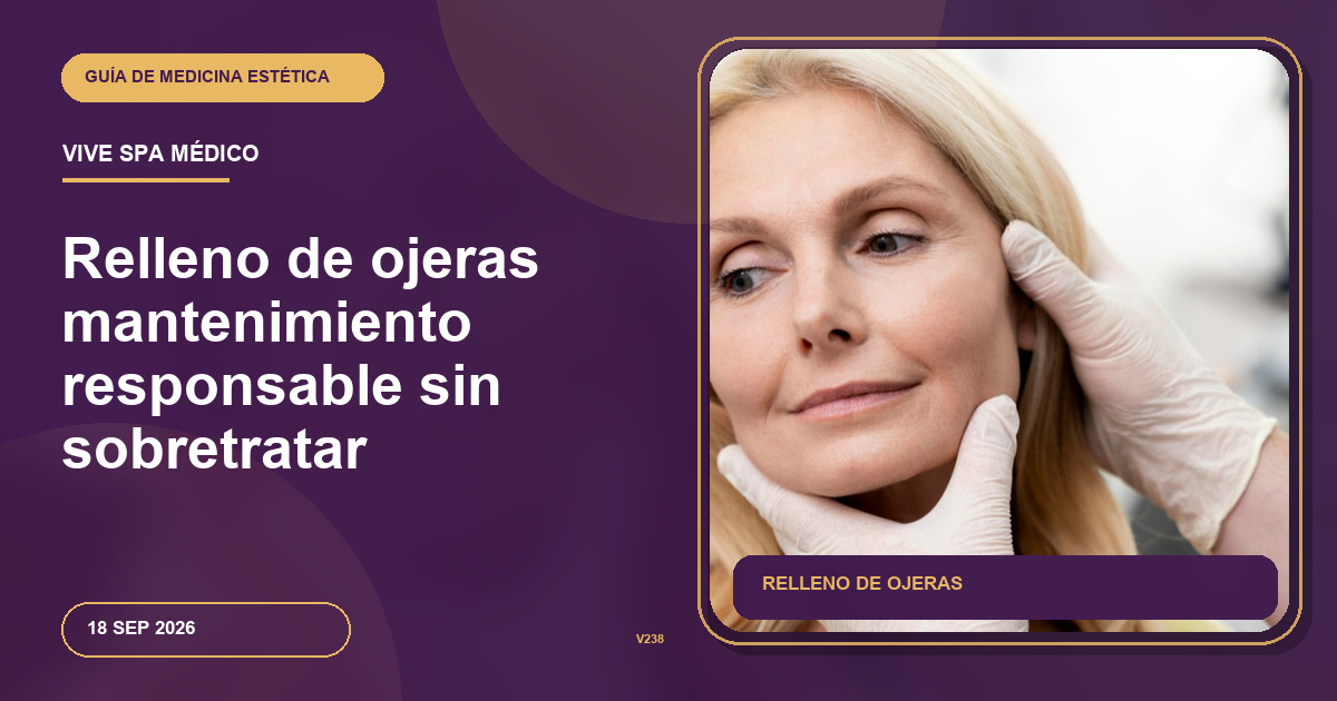 Relleno de ojeras mantenimiento responsable sin sobretratar