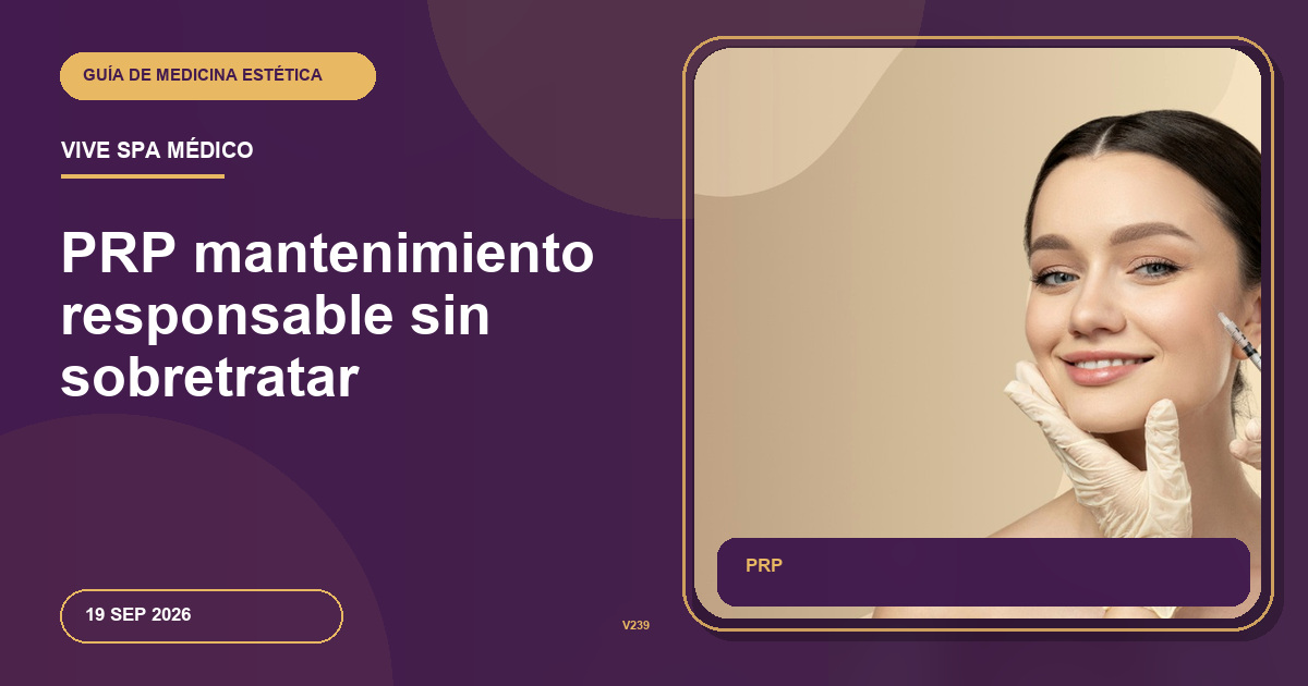 PRP mantenimiento responsable sin sobretratar