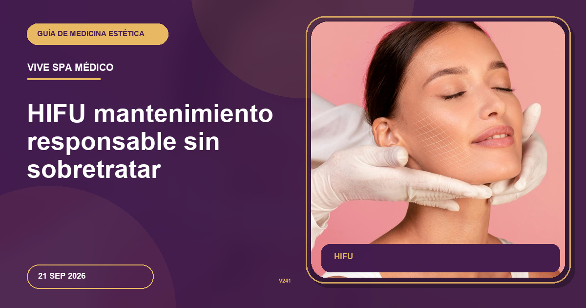 HIFU mantenimiento responsable sin sobretratar