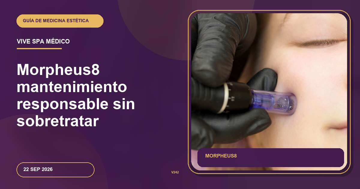 Morpheus8 mantenimiento responsable sin sobretratar
