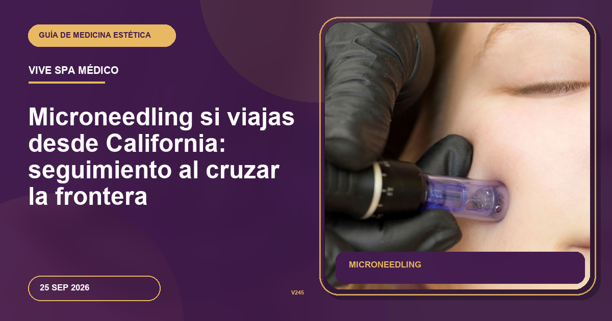 Microneedling si viajas desde California: seguimiento al cruzar la frontera