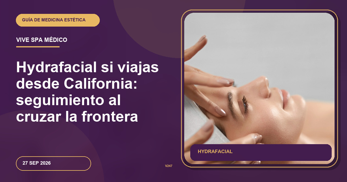 Hydrafacial si viajas desde California: seguimiento al cruzar la frontera