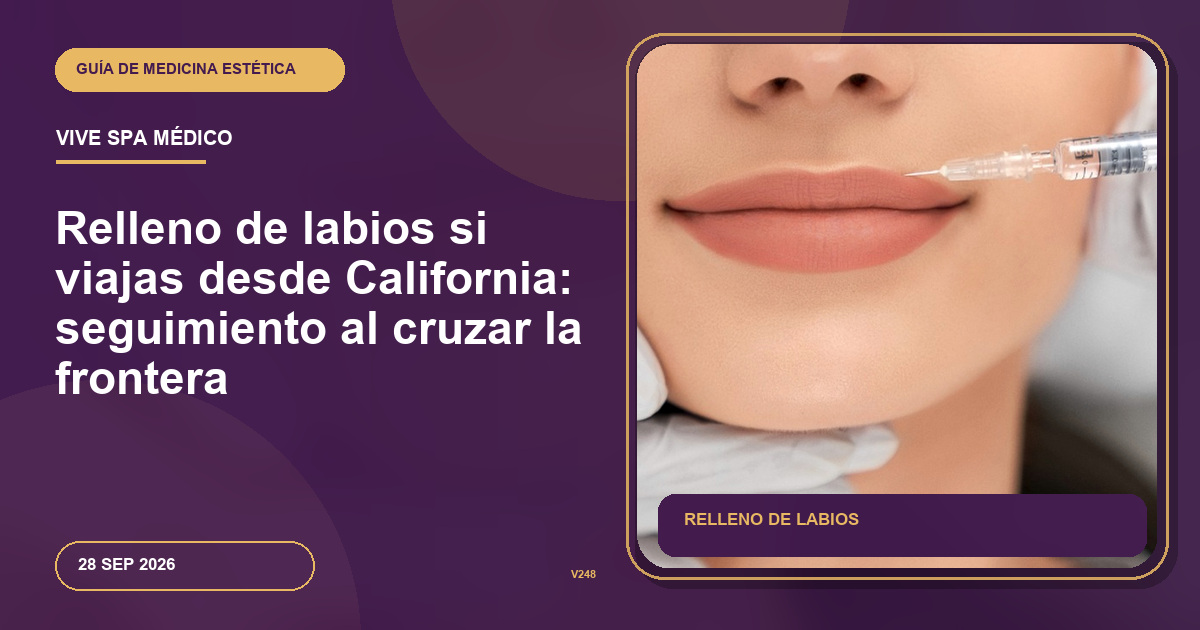 Relleno de labios si viajas desde California: seguimiento al cruzar la frontera