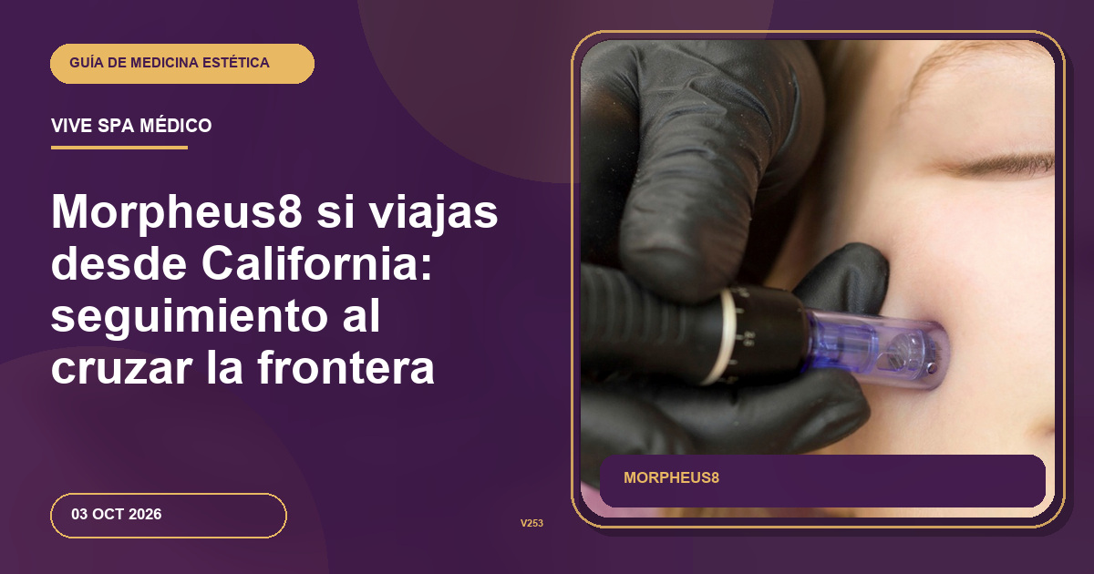 Morpheus8 si viajas desde California: seguimiento al cruzar la frontera