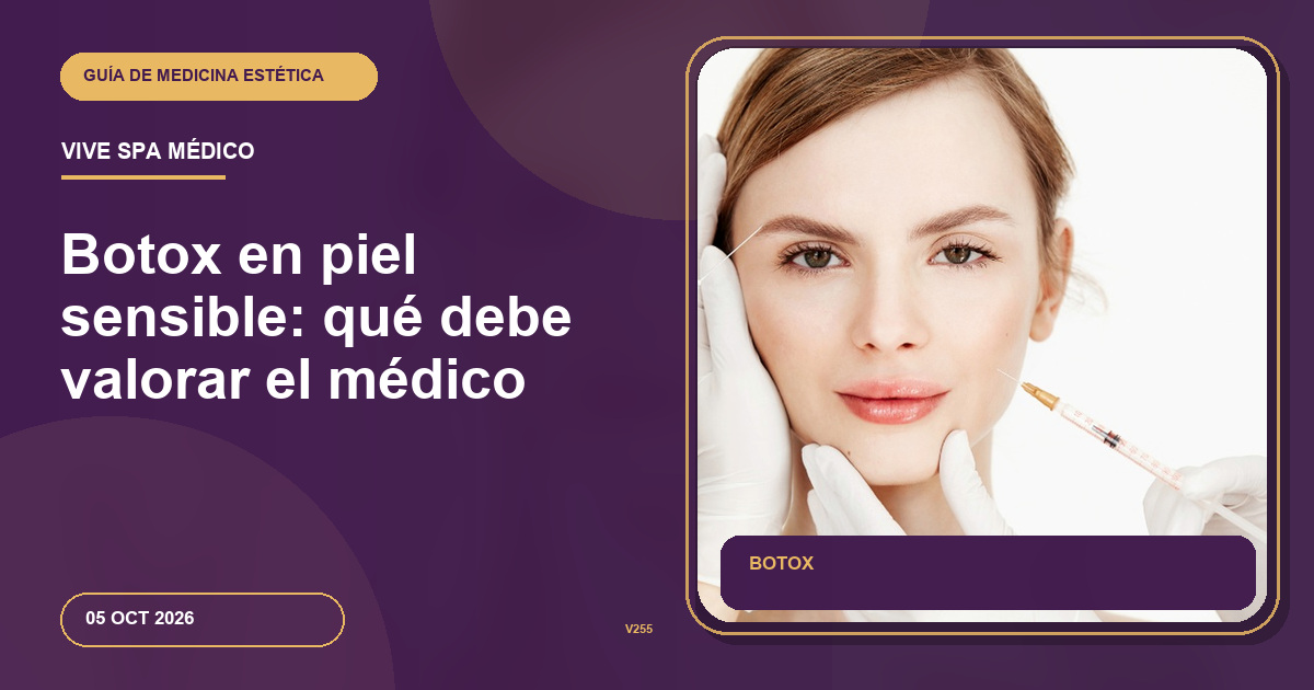 Botox en piel sensible: qué debe valorar el médico