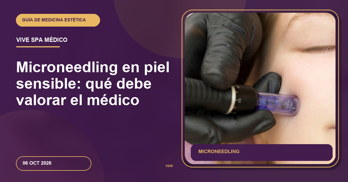 Microneedling en piel sensible: qué debe valorar el médico