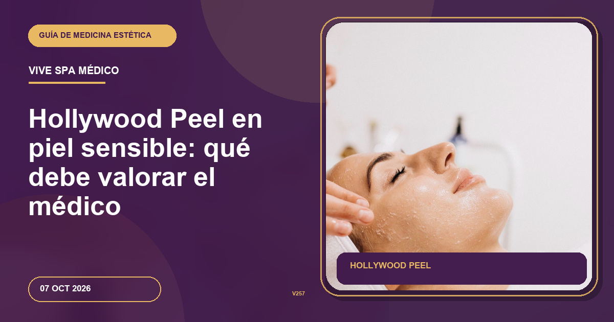 Hollywood Peel en piel sensible: qué debe valorar el médico
