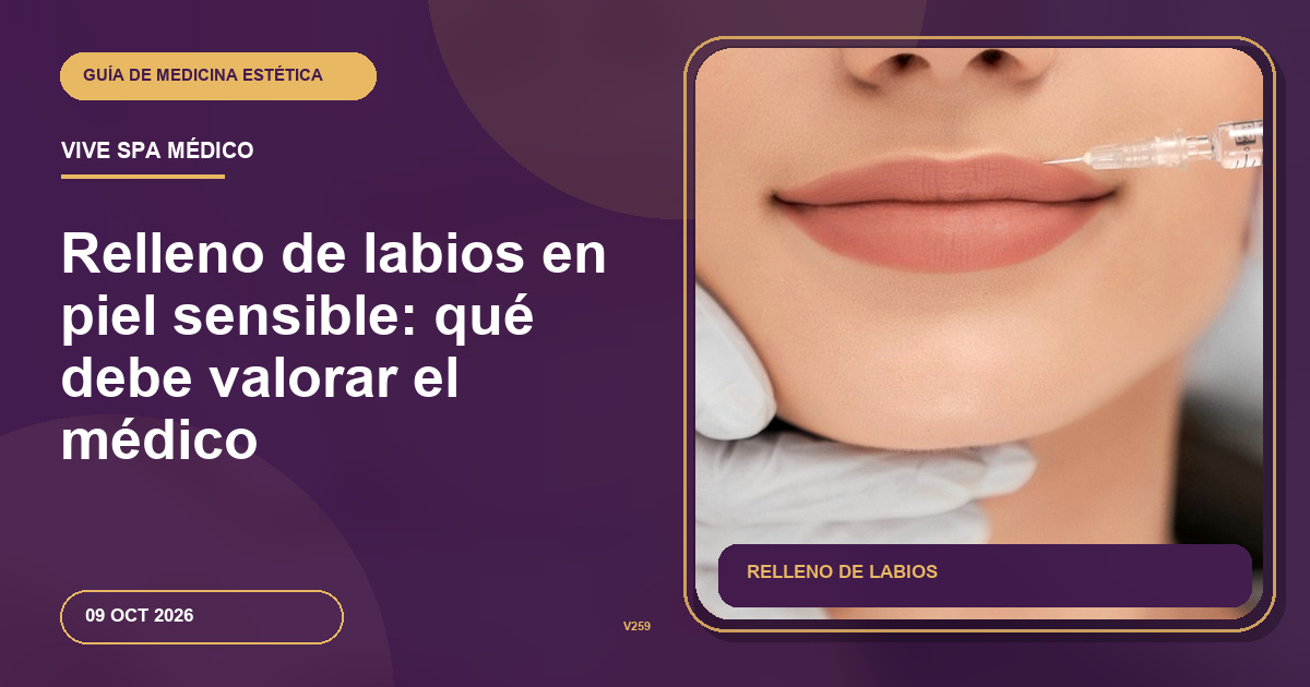 Relleno de labios en piel sensible: qué debe valorar el médico